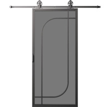 Posuvné dveře s ocelovým rámem a kováním