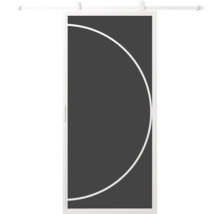 Posuvné dveře s kruhovým dekorem