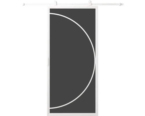 Posuvné dveře s kruhovým dekorem