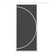 Posuvné dveře s půlkruhovým dekorem