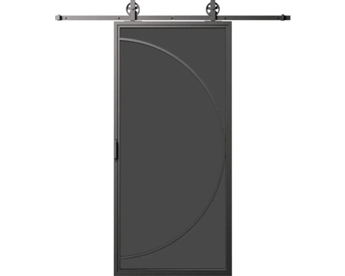 Posuvné dveře s půlkruhovým designem a sadou kování