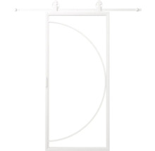 Posuvné dveře s půlkruhovou dekorací