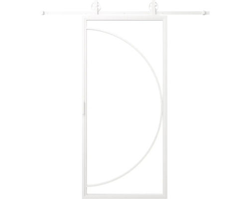 Posuvné dveře s půlkruhovou dekorací