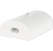 Bílá objímka lampy s vypínačem a zástrčkou