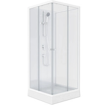 Sprchový kout s posuvnými dveřmi a sprchovou armaturou