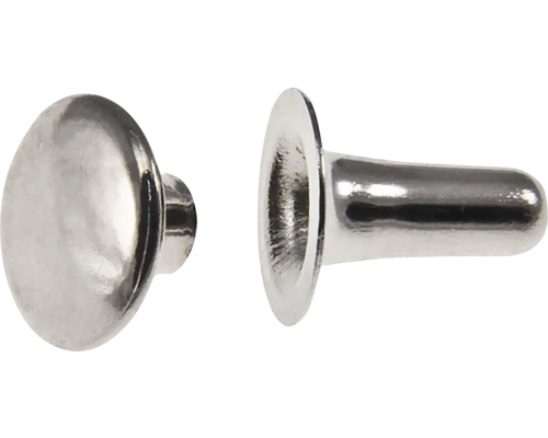 Nýt dvoudílný 3,5x10 poniklovaný, 20ks Dva duté kovové nýty