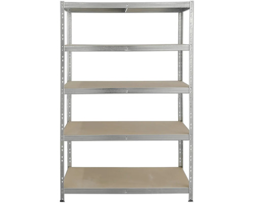 Kovový regál s pěti policemi