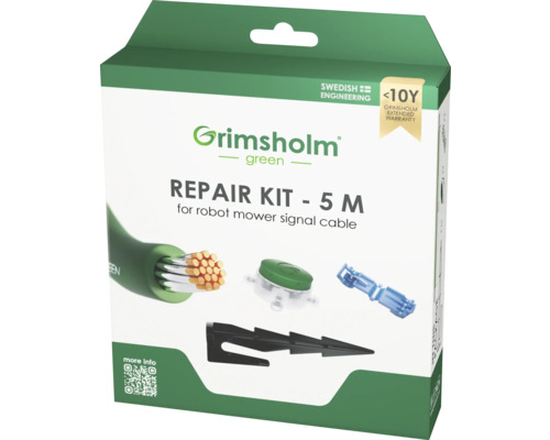 Sada na opravu vymezovacího drátu délka 5 m Opravná sada Grimsholm pět metrů pro signální kabel robotické sekačky v balení