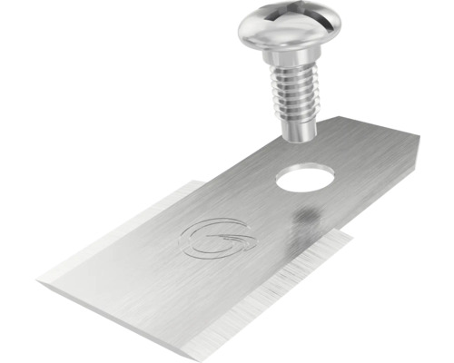 Lichoběžníková čepel s upevňovacím šroubem