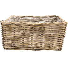 Proutěný košík na rostliny s fólií