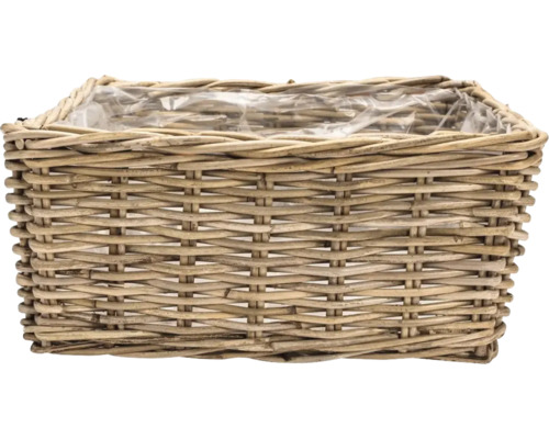 Proutěný košík na rostliny s fólií