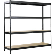 Kovový regál se čtyřmi policemi pro skladování