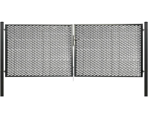 Dvoukřídlá brána s kosočtvercovým vzorem pro venkovní použití