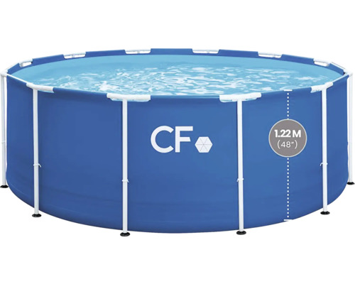 Nadzemní bazén CF FRAME 366 x 122 cm modrý BAZ0055 Modrý rámový bazén s bílým rámem a výškou 1,22 metru.
