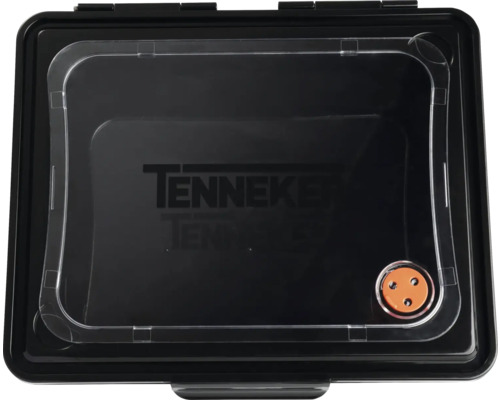 Černý úložný box Tenneker s průhledným víkem