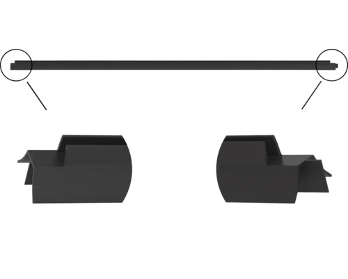 Detail plastového ukončovacího profilu