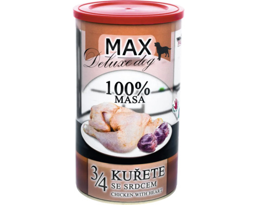 Max Deluxe krmivo pro psy s kuřetem a srdcem