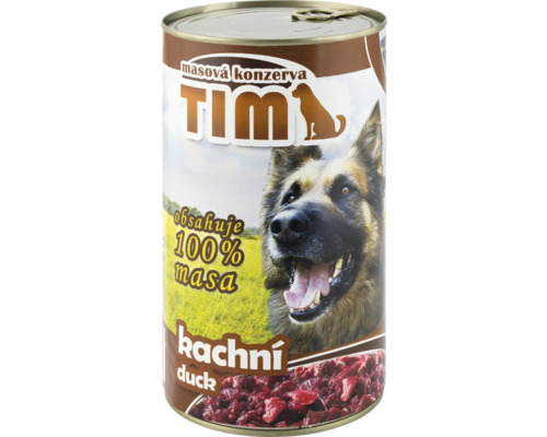 Konzerva pro psy Falco TIM 1200g kachní kachní Konzervované krmivo pro psy s kachnou