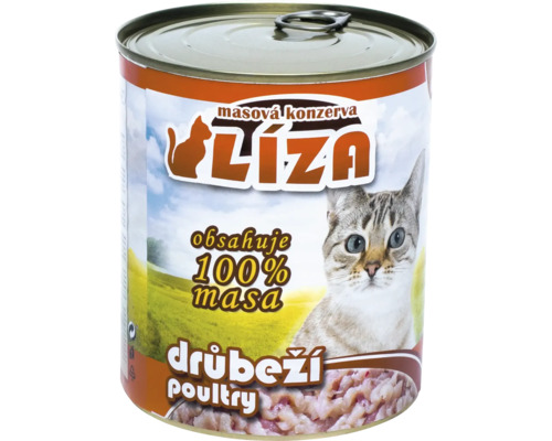 Konzervované krmivo pro kočky s drůbežím masem