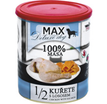 Konzerva pro psy s kuřecím masem a lososem