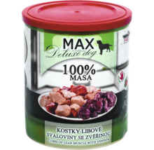 MAX Deluxe psí mokré krmivo se zvěřinou v konzervě