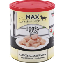 Max Deluxe Dog konzervované mokré krmivo pro psy s kuřecím masem