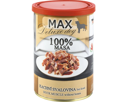 Konzerva MAX Deluxe pro psy s kachní svalovinou bez kostí