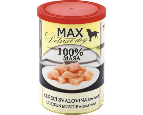 Max Deluxe Dog krmivo pro psy, kuřecí svalovina bez kostí