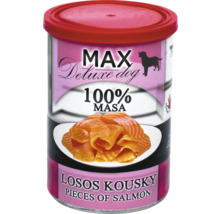 Max Deluxe krmivo pro psy s lososem, 400gramová plechovka