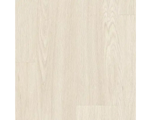 Světlá laminátová podlaha s dřevěným vzhledem.