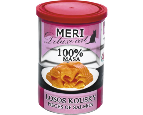 Meri Deluxe Cat krmivo pro kočky s lososem v konzervě