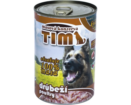 Konzervované krmivo pro psy s drůbežím masem
