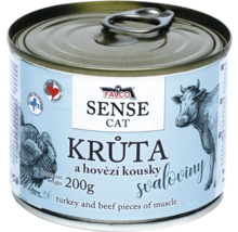 Falco Sense Cat krmivo pro kočky krůta a hovězí maso v 200gramovém balení