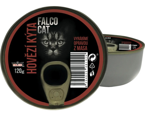 Falco Cat krmivo pro kočky, hovězí, 120 gramů plechovka