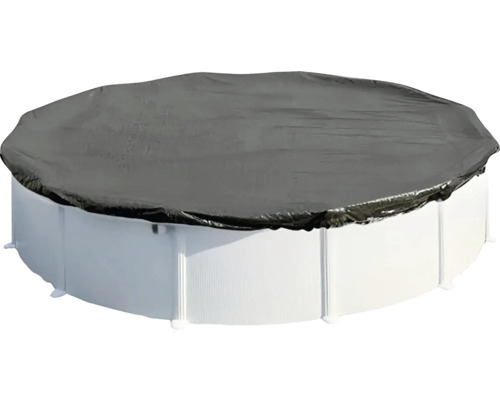 Zakrytý kulatý bazén s krycí plachtou