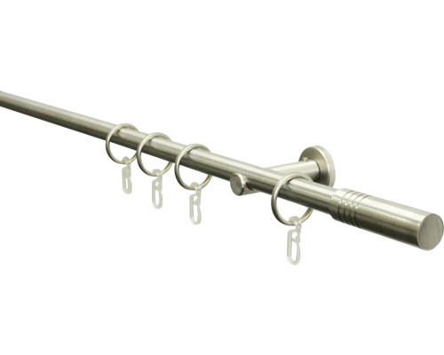 Záclonová tyč s kroužky a háčky na závěsy