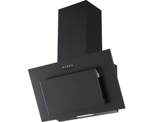 Černý odsavač par s ovládacím panelem