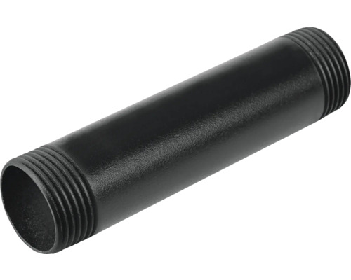 Černá dvojitá vsuvka se závitem na obou koncích