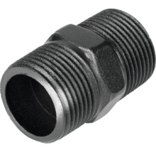 Černá trubková tvarovka s vnějším závitem