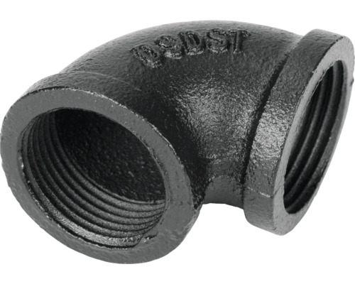 Černé litinové trubkové koleno s vnitřním závitem