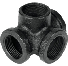 Černý litinový T-kus s vnitřním závitem