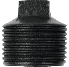 Černá kovová trubková zátka se závitem