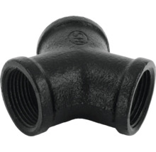 Černá temperovaná litinová tvarovka T-kus s vnitřním závitem pro potrubní spoje