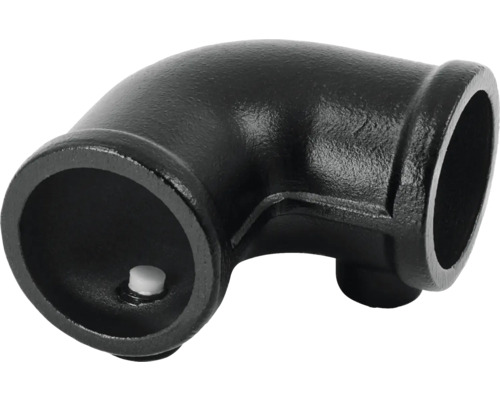 Černý litinový trubkový oblouk s úhlem 90 stupňů