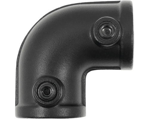 Černá trubková spojka koleno