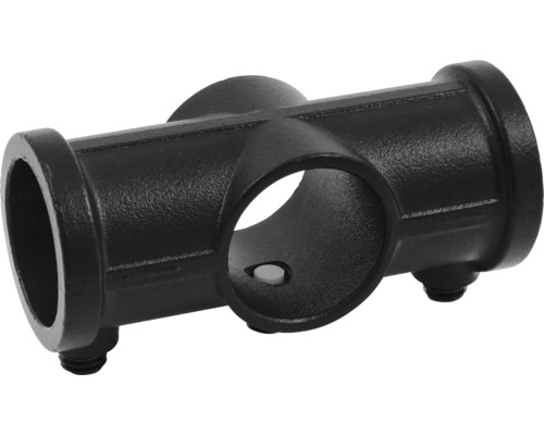 Černý T-kus z temperované litiny pro trubkové spoje