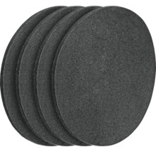 Několik kulatých brusných kotoučů ve stohu