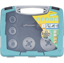 Sada děrovek Wolfcraft v plastovém kufříku