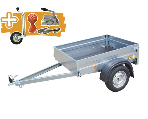 Přívěsný vozík Agados Handy-15, vnitřní rozměr 110x30x147 cm Zavazadlový přípojný vozík Agados s příslušenstvím