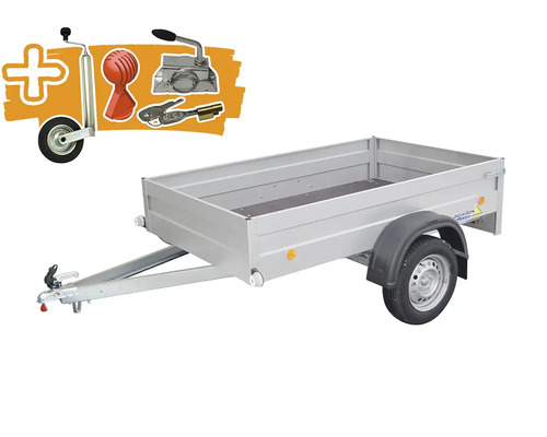 Přívěsný vozík Agados Handy-7 Plus se safety ballem a zámkem, vnitřní rozměr 125x35x205 cm Přívěs Agados s příslušenstvím